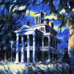 Disney Haunted Mansion  11&quot; X 15&quot; Painting Collector&#39;s Poster B2G1F