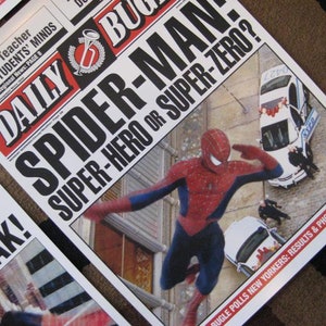 Spiderman Daily Bugle 11 x 15'' Front Page Prints Set of Four image 2