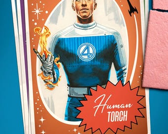 Fantastic Four Movie Poster, Johnny Storm - Human Torch (11x14)
