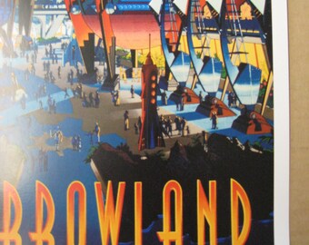 Vintage Disney ( Tomorrowland ) Collector's Poster Print - B2G2F