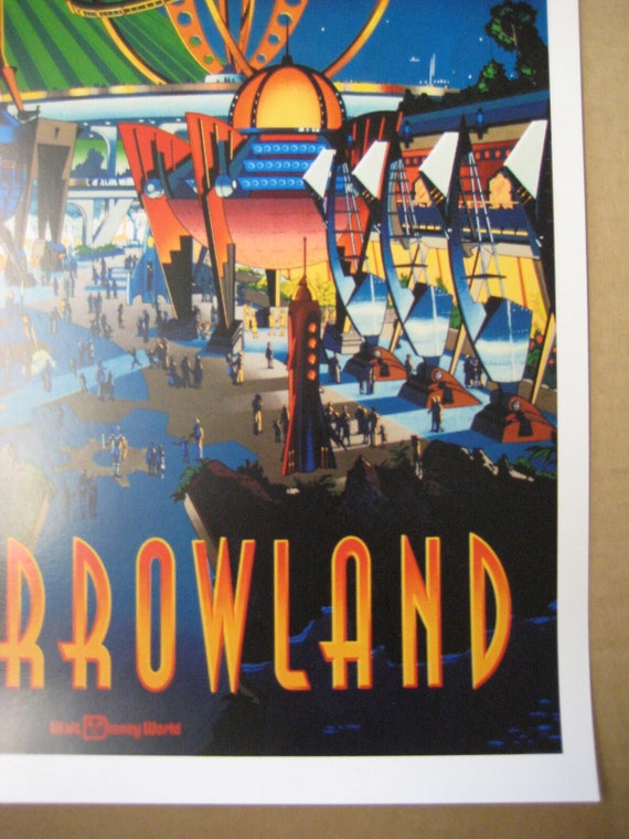 Vintage Disney ( Tomorrowland ) Collector's Poster Print - B2G2F