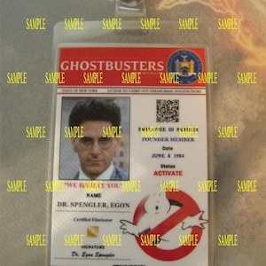 Ghostbusters 1984 Egon Spengler Custom Made I.D. Badge