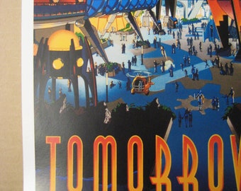 Vintage Disney ( Tomorrowland ) Collector's Poster Print - B2G2F