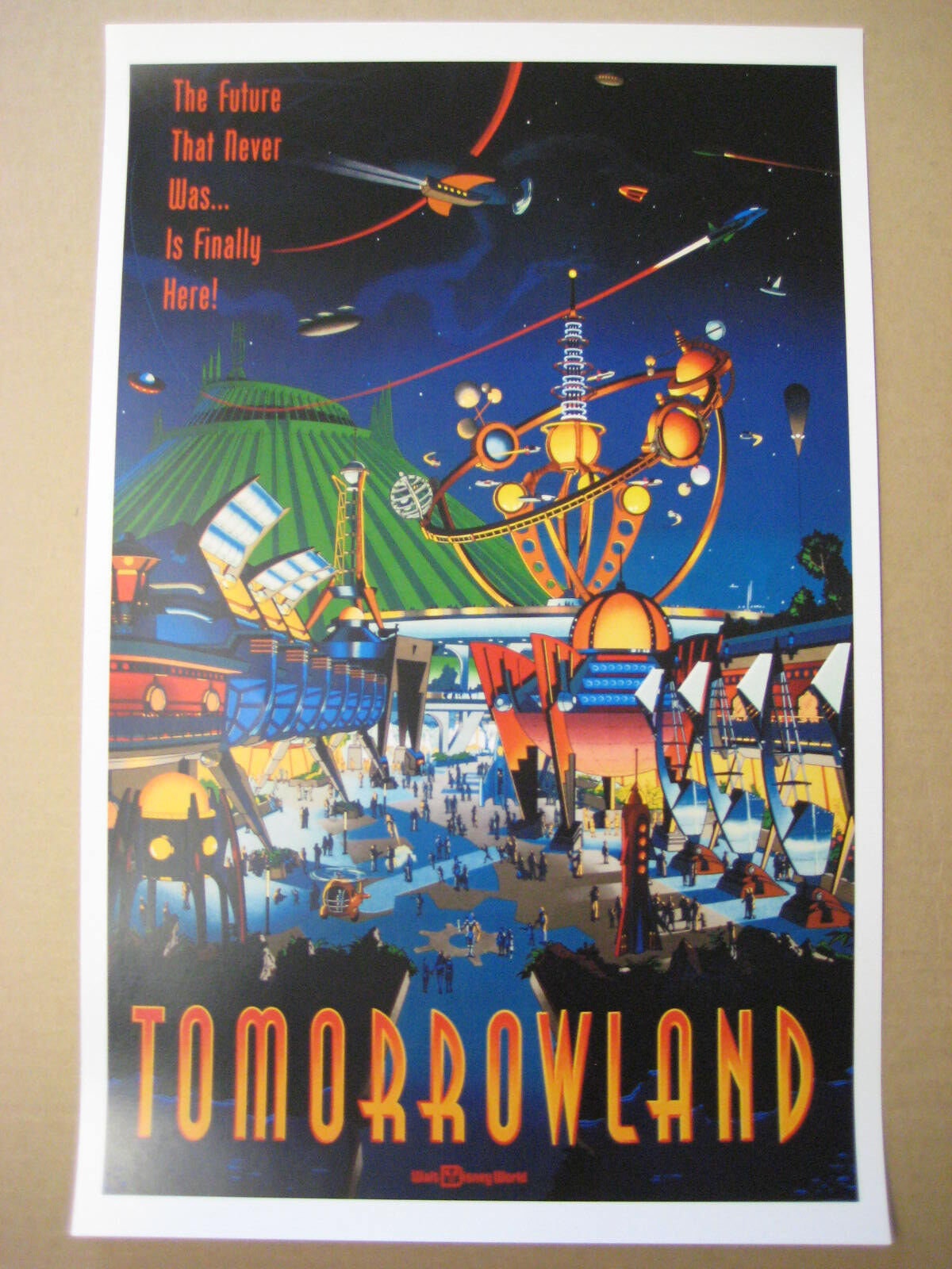 Vintage Disney ( Tomorrowland ) Collector's Poster Print - B2G2F Vintage Disney ( Tomorrowland ) Collector's Poster Print - B2G2F