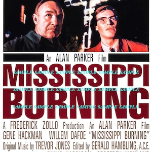 Póster de colección de la película Mississippi Burning de 11" x 17" B2G1F