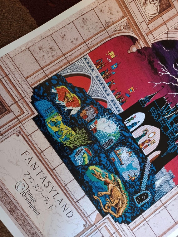 1986 Disney Cinderella Castle Mystery Tour 11x17 Poster Tokyo