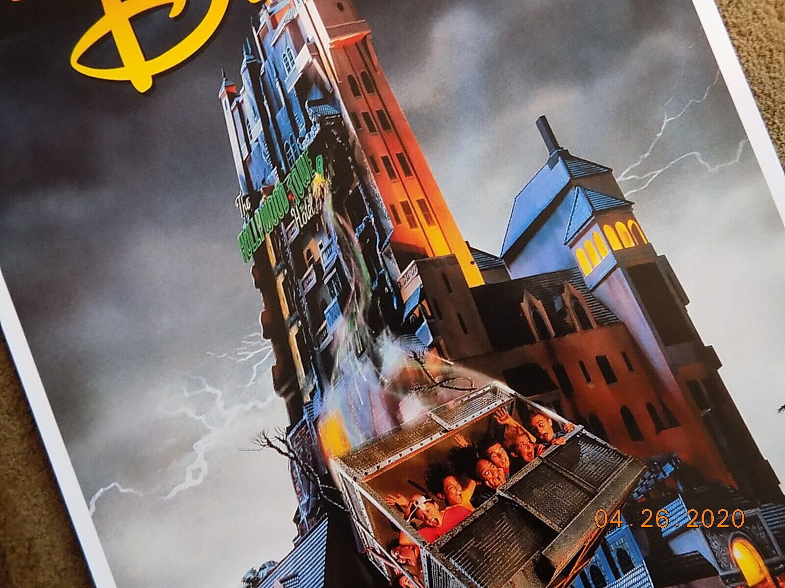 1994 Disney Twilight Zone Tower of Terror MGM Studios 11x17 Poster