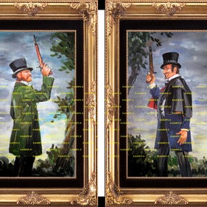 Disney Haunted Mansion Dueling Ghosts Collector's Poster ( Set of Two )