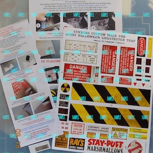 Ghostbusters Spirit and Rubies Ghost Trap Custom Made up grade Weathered Stickers