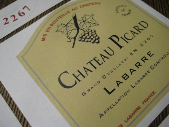 Star Trek Nemesis Chateau Picard Wine Bottle Gummed Labels Etsy