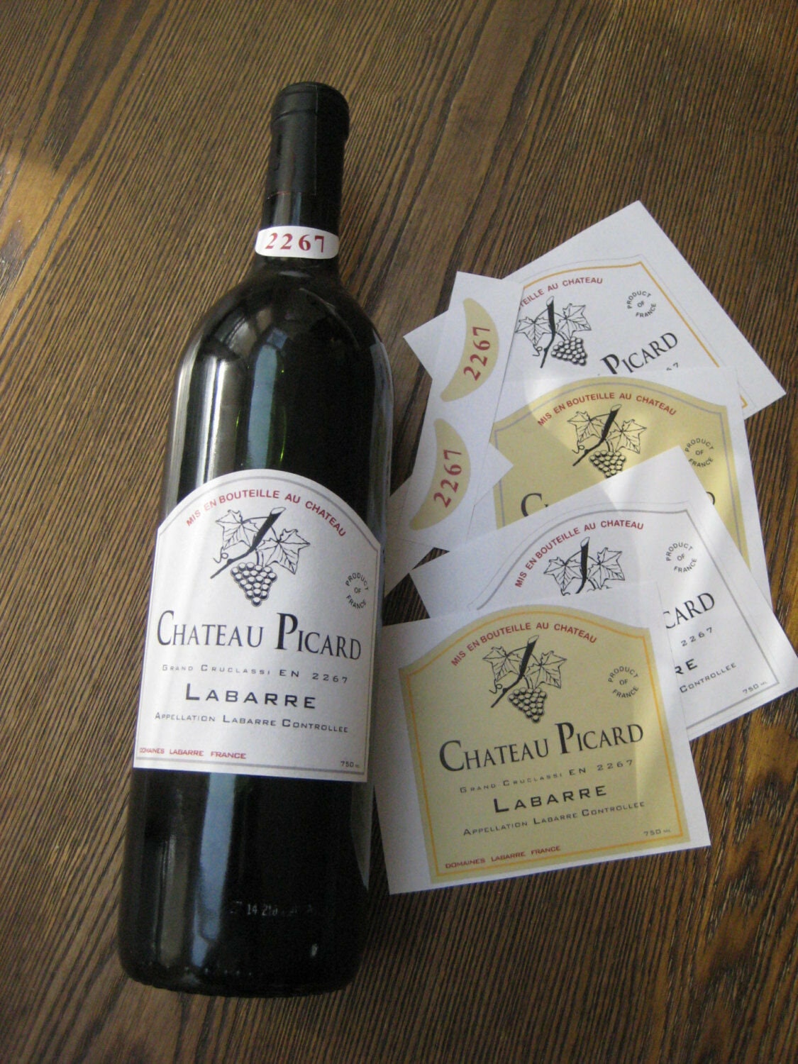 Star Trek Nemesis Chateau Picard Wine Bottle Gummed Labels Etsy