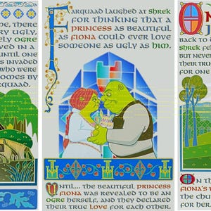 Pósteres coleccionables de Shrek de 11" x 17" (juego de 3)