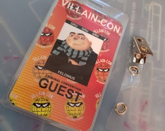 minions - Felonious Gru - Custom Made - Villain Con - I.D. Badge - Cosplay