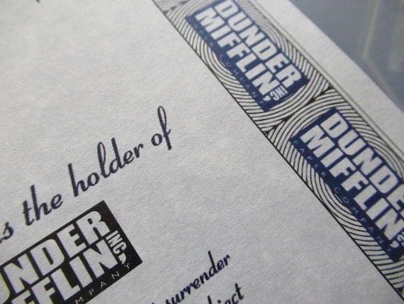 The Office Dunder Mifflin Inc Corporation Incorporated Paper Company Poster