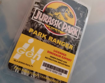 Jurassic Park - Park Ranger Prop I.D. Badge ( T2 ) - B3G1F