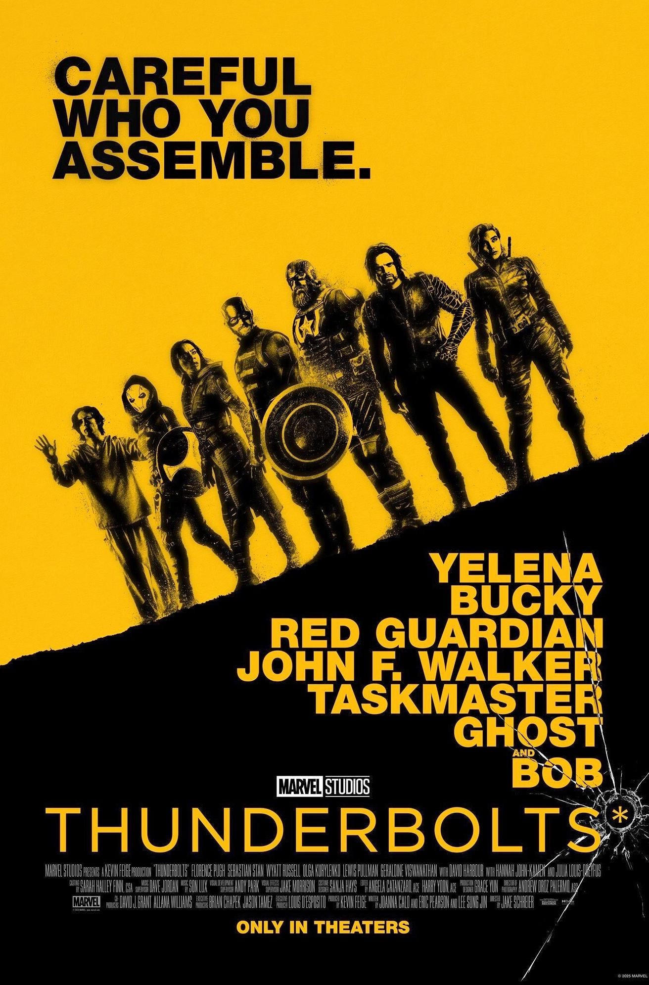 2025 Marvel Thunderbolts 11x17 Movie Poster Superhero MCU Wall Art