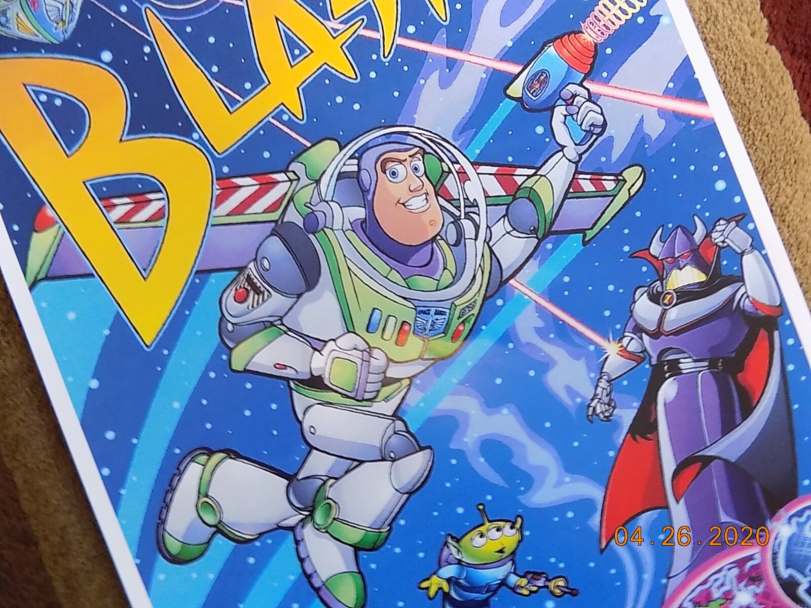 Disney Pixar Buzz Lightyear Astro Blasters( 11" X 17" ) Collector's ...