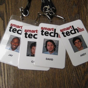 The 40 Year Old Virgin Smart Tech I.D&#39;s Badges ( Set of 4 )