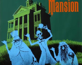 1969 Haunted Mansion Attraction Poster: New Orleans Square, 11x17