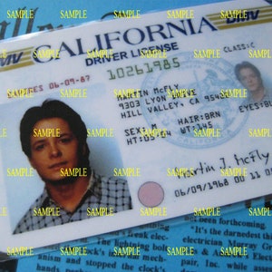 Back to the Future Marty McFly Drivers License Prop Cosplay Novelty