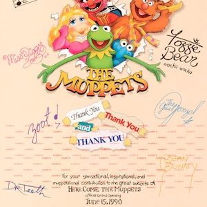 Disney The Muppet&#39;s  11&quot; X 17&quot; Collector&#39;s Poster B2G1F