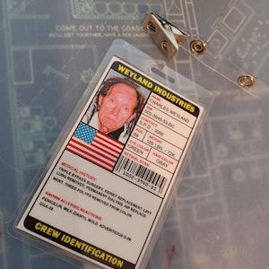 Alien ( Charles Weyland ) I.D. Badge - Prop - Cosplay - Novelty