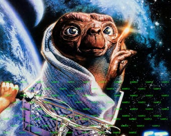 Universal Studios E.T 11" x 15.5" Attraction Collector's Poster B2G1F