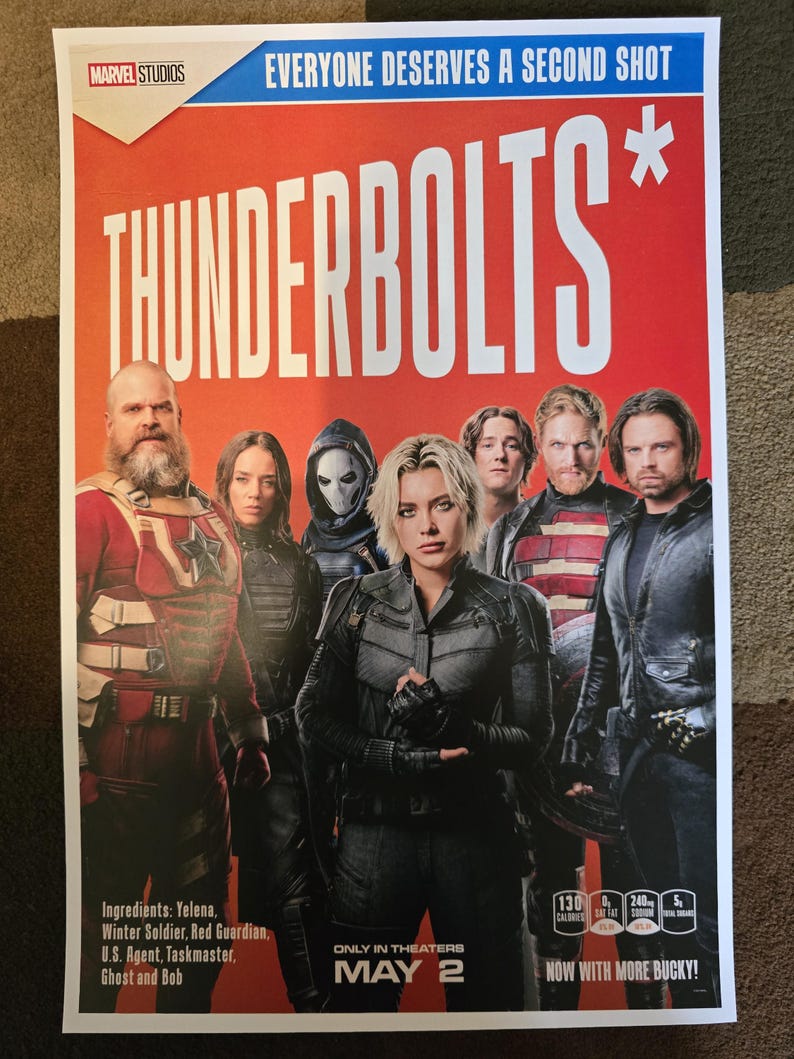 2025 Marvel Thunderbolts 11x16.5 Movie Poster Superhero MCU Buy 2 Get 1