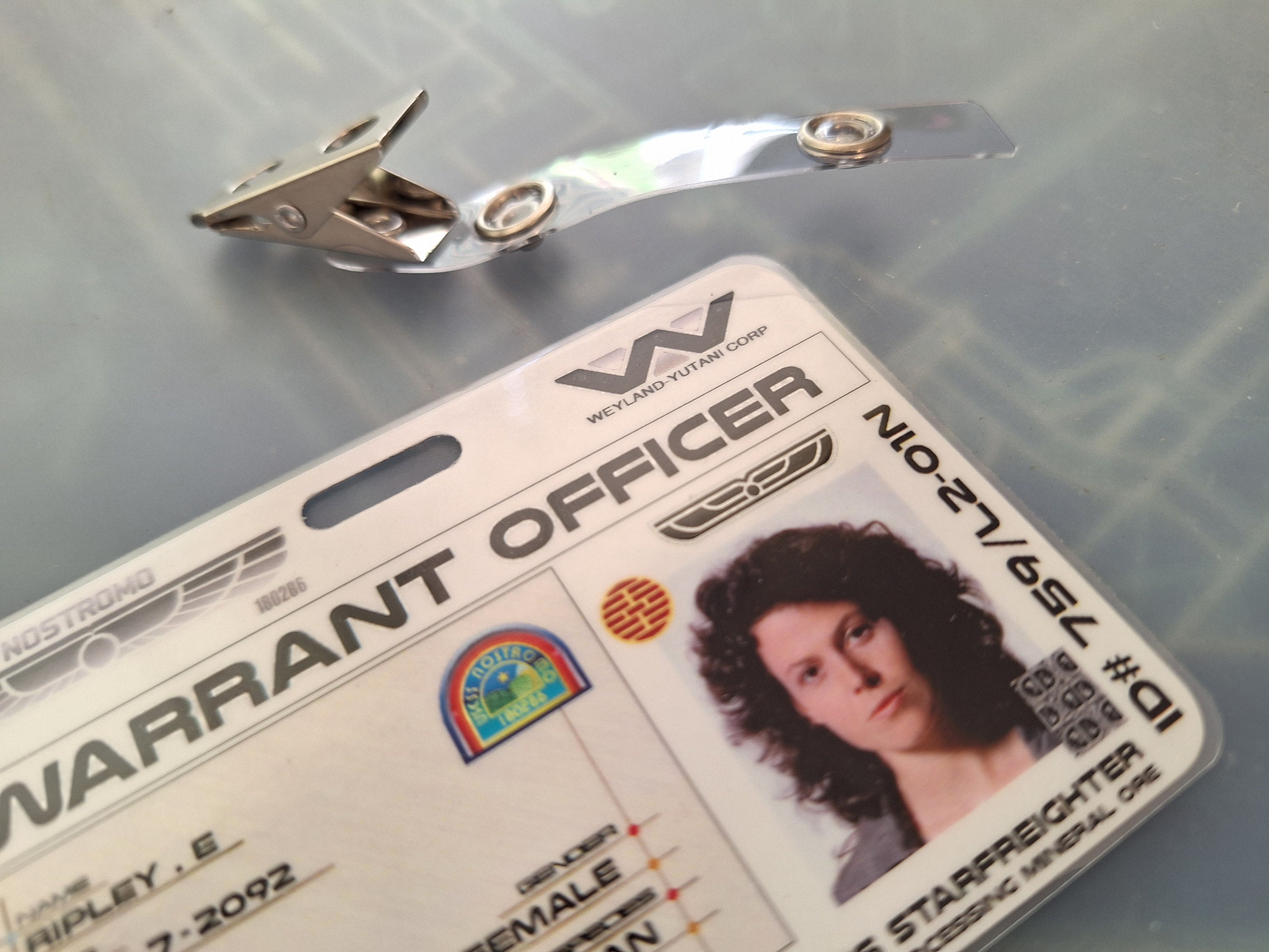 Alien Ripley ID Badge Prop Cosplay, USCSS Nostromo Weyland Yutani