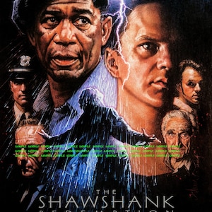 Póster de colección de la película Cadena perpetua (28 x 43 cm) B2G1F
