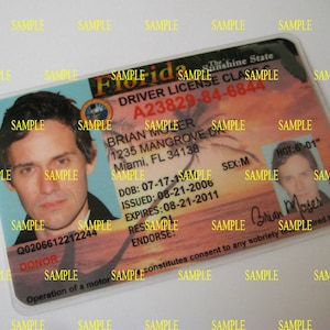 Dexter TV Series Brian Moser Ice Truck Killer Driver&#39;s License Cosplay Prop