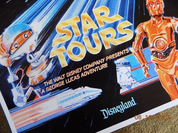 STAR TOURS DISNEYLAND 2 8.5/" x 11/" DISNEY POSTER