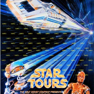 Vintage Disney Star Tours 11&quot; x 17&quot;  Collector&#39;s Poster B2G1F