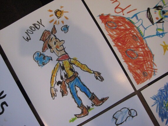 Toy Story Andy S Room Drawings 8 5 X 11 Collector S Prints Set Of 6