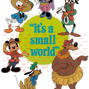 Póster de coleccionista de Disney Magic Kingdom Small World (28 x 43 cm), B2G1F