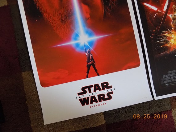 11/" x 17/" Movie Collector/'s Poster Print Star Wars// the force awakens B2G1F