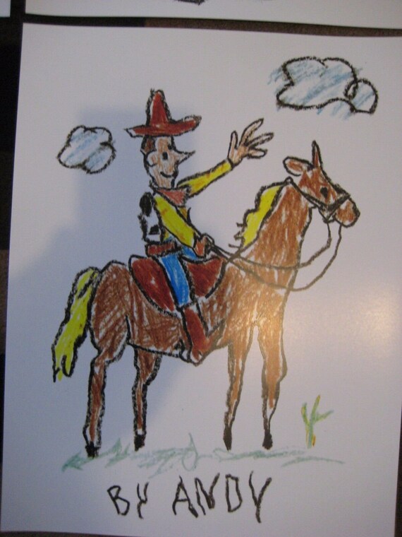 Toy Story Andy S Room Drawings 8 5 X 11 Collector S Prints Set Of 6