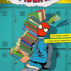 Impression affiche Spider-Man de votre quartier sympathique (11 x 16,5 pouces) B2G2F
