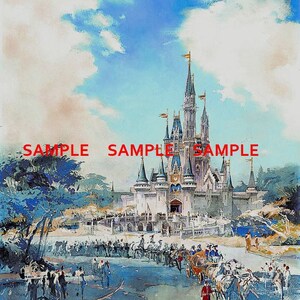 Vintage Disney 1969 ( Cinderella Castle ) Collector's Poster Print - B2G2F