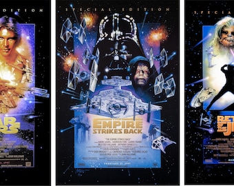 Pósteres coleccionables de la trilogía de Star Wars de 11" x 17" (juego de 3)