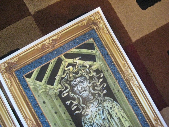 1 Disney Haunted Mansion Medusa Painting 8.5/" x 11/" Poster