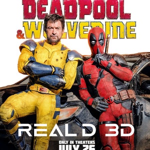 Póster de colección de la película Marvel Deadpool & Wolverine de 11" x 13,5" B2G1F