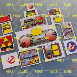 Ghostbusters Kenner Proton Pack, PKE Meter and Ghost Trap Replacement Stickers