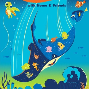 Póster de colección de Disney EPCOT The Seas With Nemo and Friends (11" x 16") B2G2F