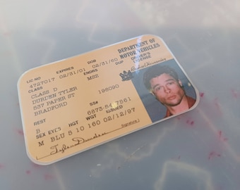 Fight Club - ( Tyler Durden ) Driver's License ( Screen Accurate )