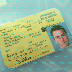 Fight Club - The Narrator&#39;s (Edward Norton) Driver&#39;s License ( Screen Accurate )