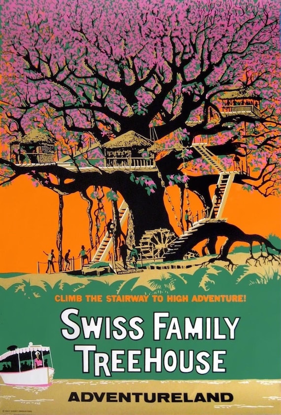 Vintage Disneyland 1956 ( Swiss Family Treehouse ) 11