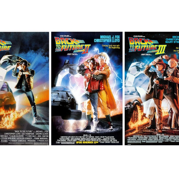 Back to the Future ( 11" X 17" ) Movie Collector's Poster Prints ( Set of 3 )