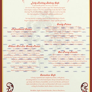 Disney Carnation Cafe Menu 11&quot; x 17&quot; Collector&#39;s Poster B2G1F