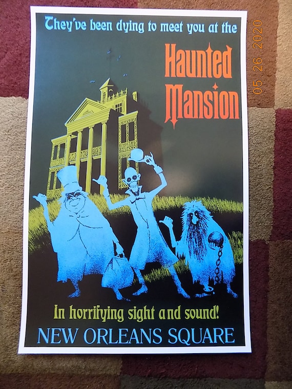 1969 Haunted Mansion Attraction Poster: New Orleans Square, 11x17